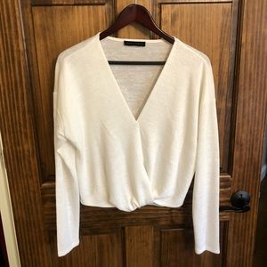Sanctuary light knit blouse with twist in front